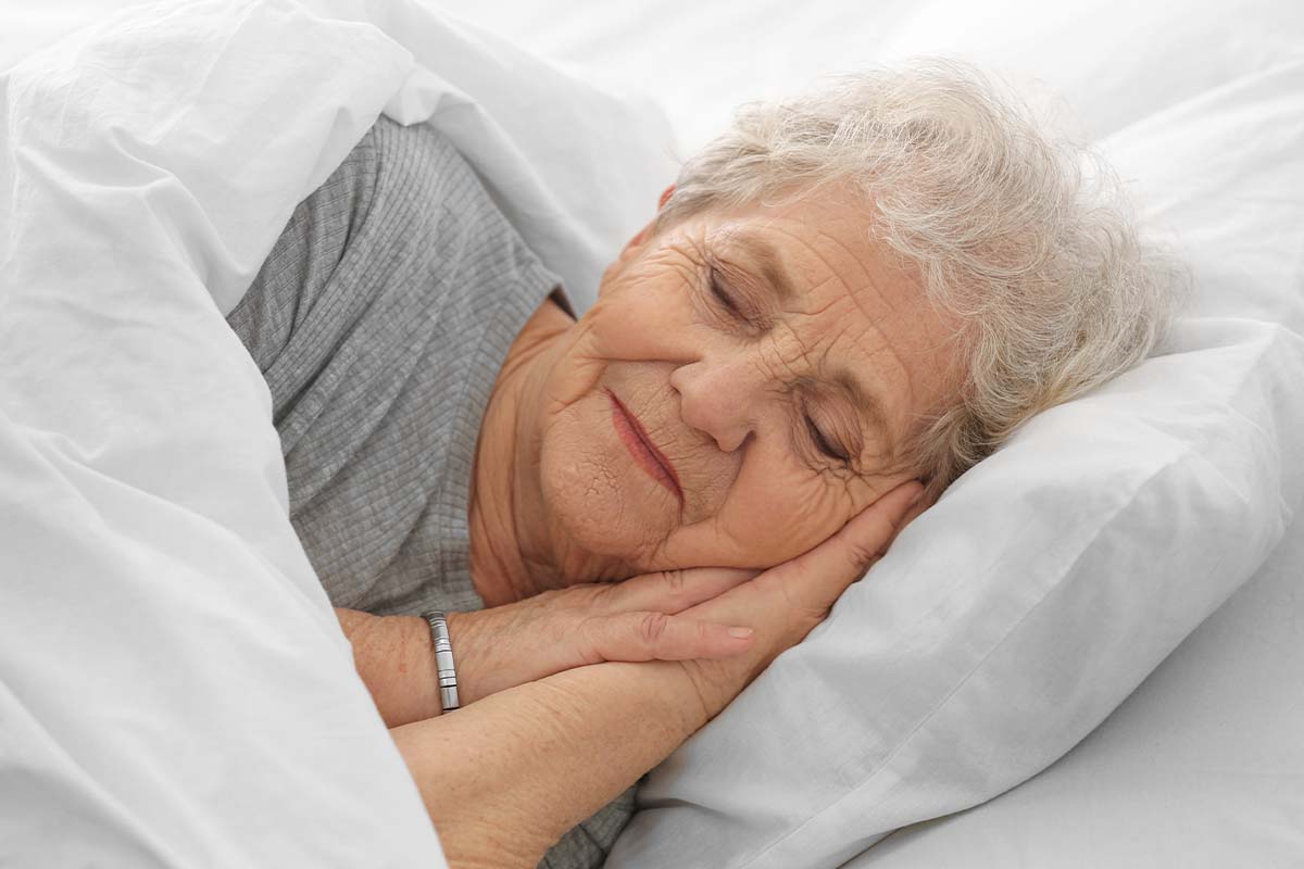 Elderly woman sleeping
